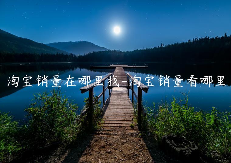 淘寶銷量在哪里找-淘寶銷量看哪里